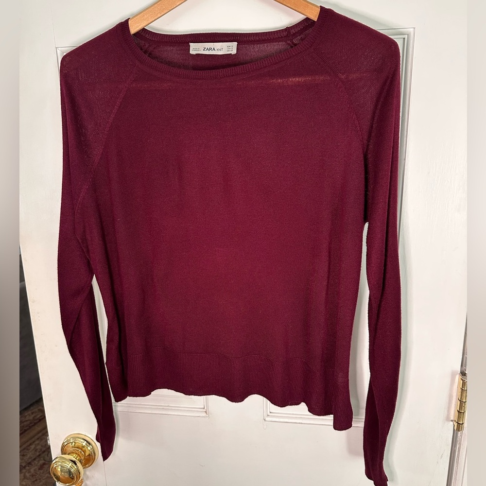 Zara Women’s Sweater Lightweight Knit Long Sleeve Size S